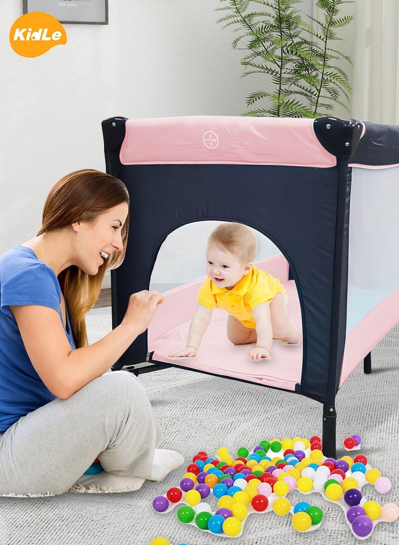 MaBaby Portable Baby Playpen /Baby Bed - Foldable Infant Play Yard, Breathable Mesh Safety Pen for Toddlers, Indoor/Outdoor Activity Center (with Travel Bag) - Image 3